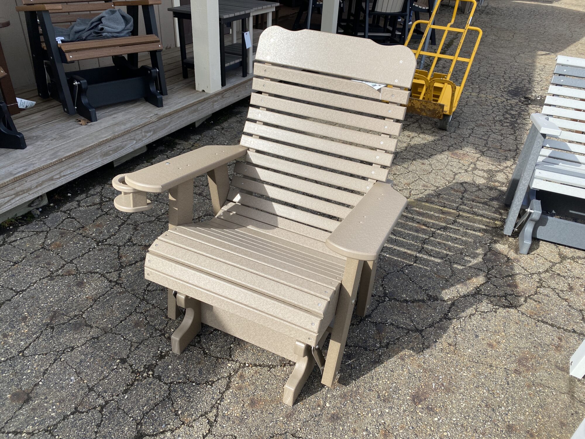 high back outdoor chair without cushions
