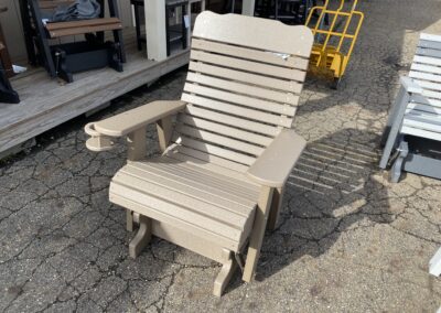 high back outdoor chair without cushions