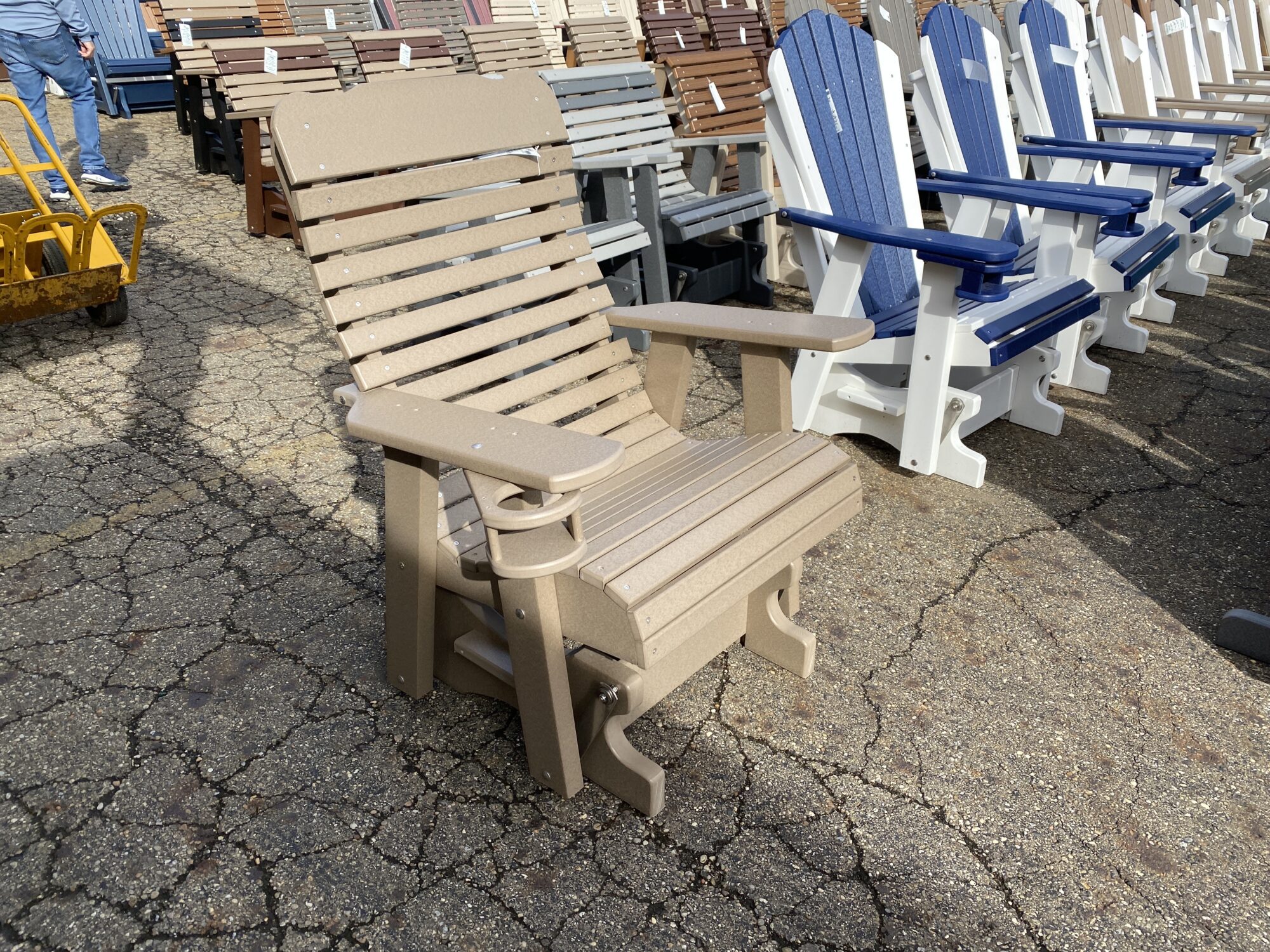 2' High Back Outdoor Chair Glider Hartville Outdoor Products