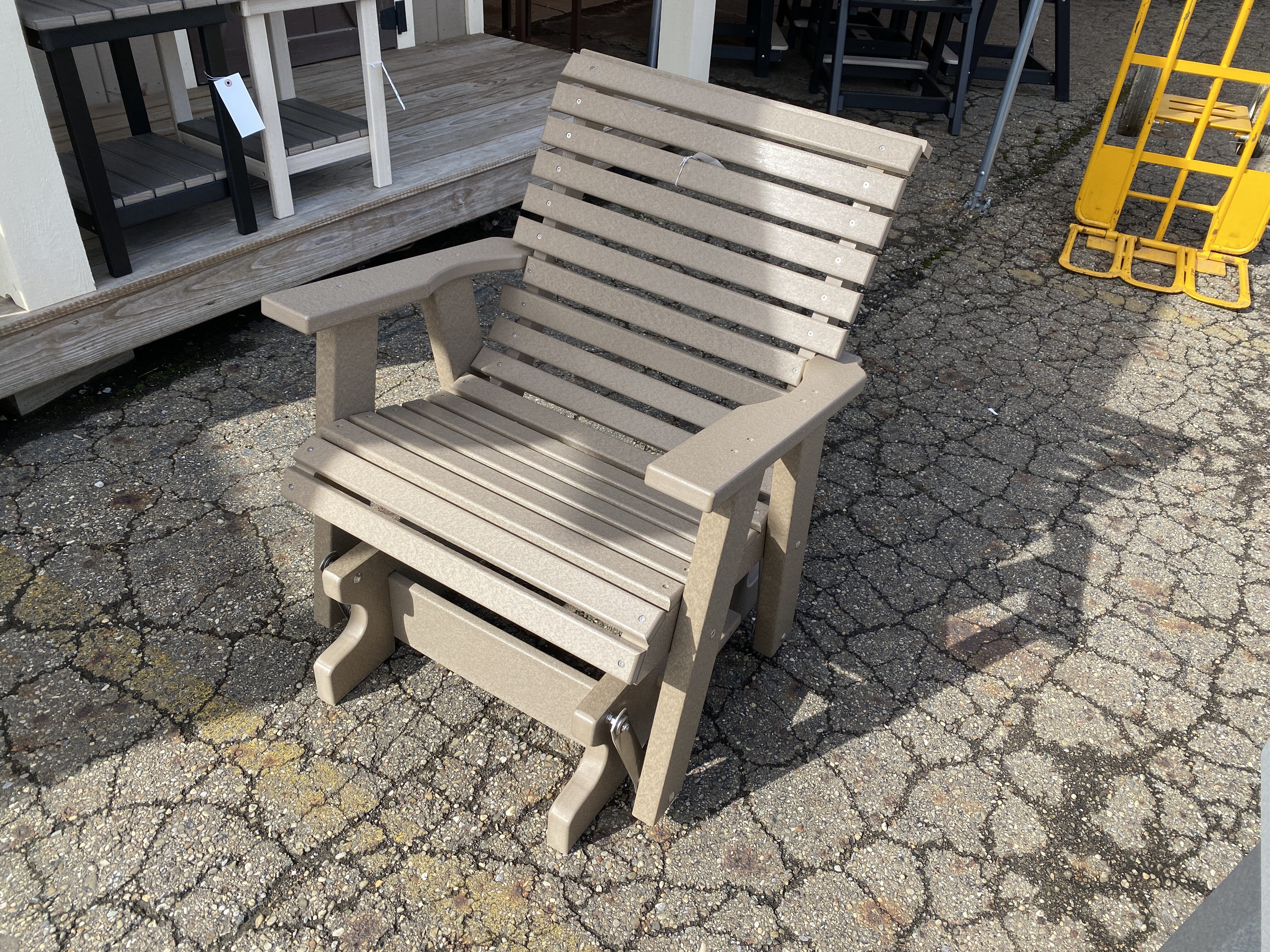 outdoor wooden glider chair for sale near me