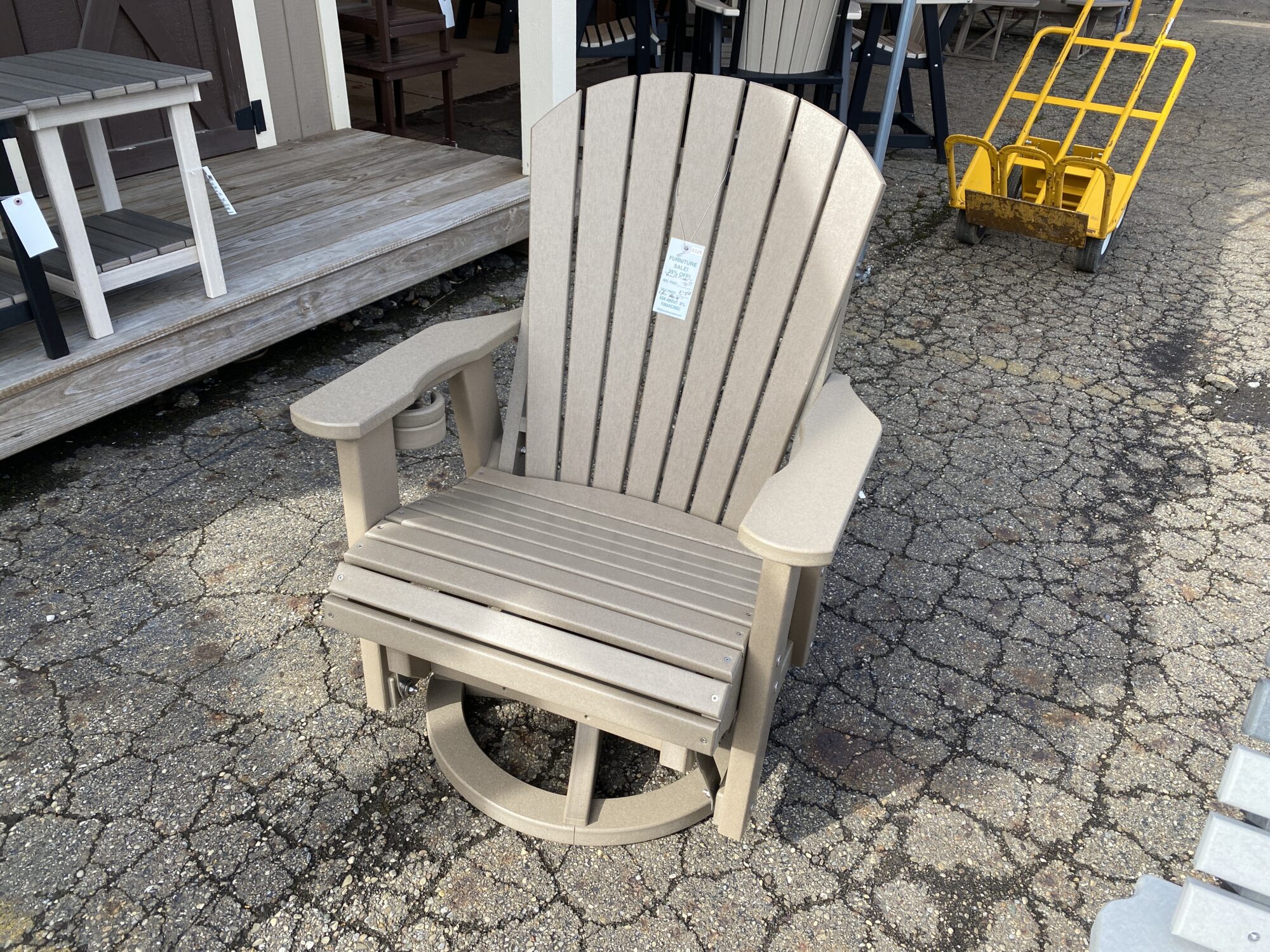 poly outdoor swivel glider