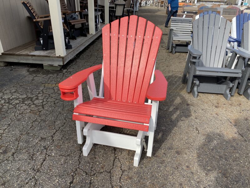 red glider chair