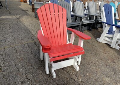 red glider chairs