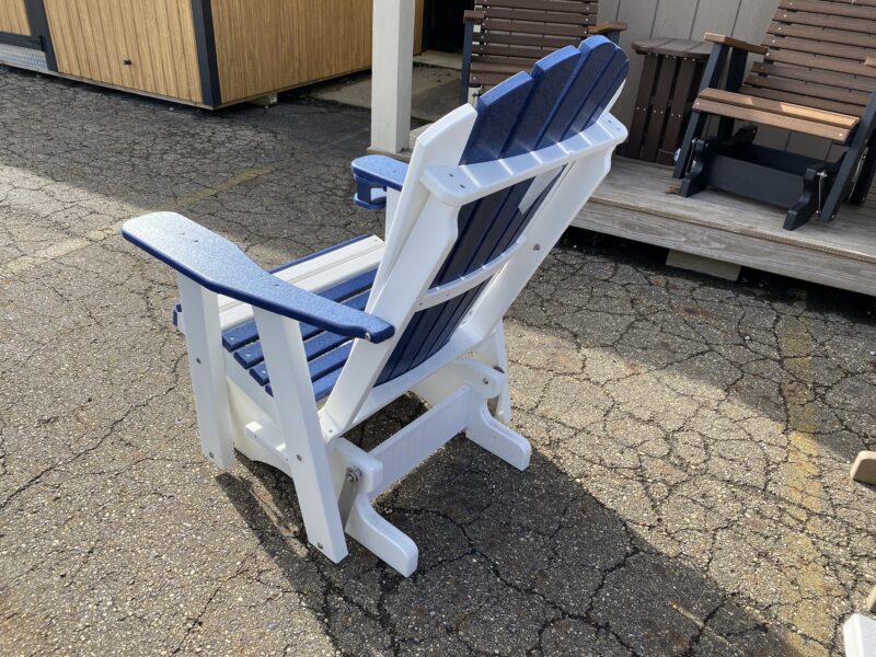 swivel glider chair blue