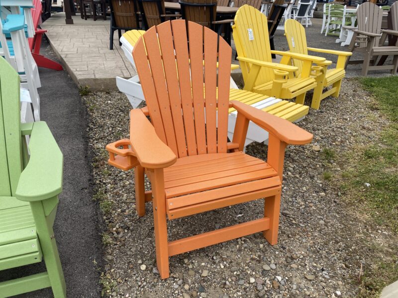 orange outdoor chair