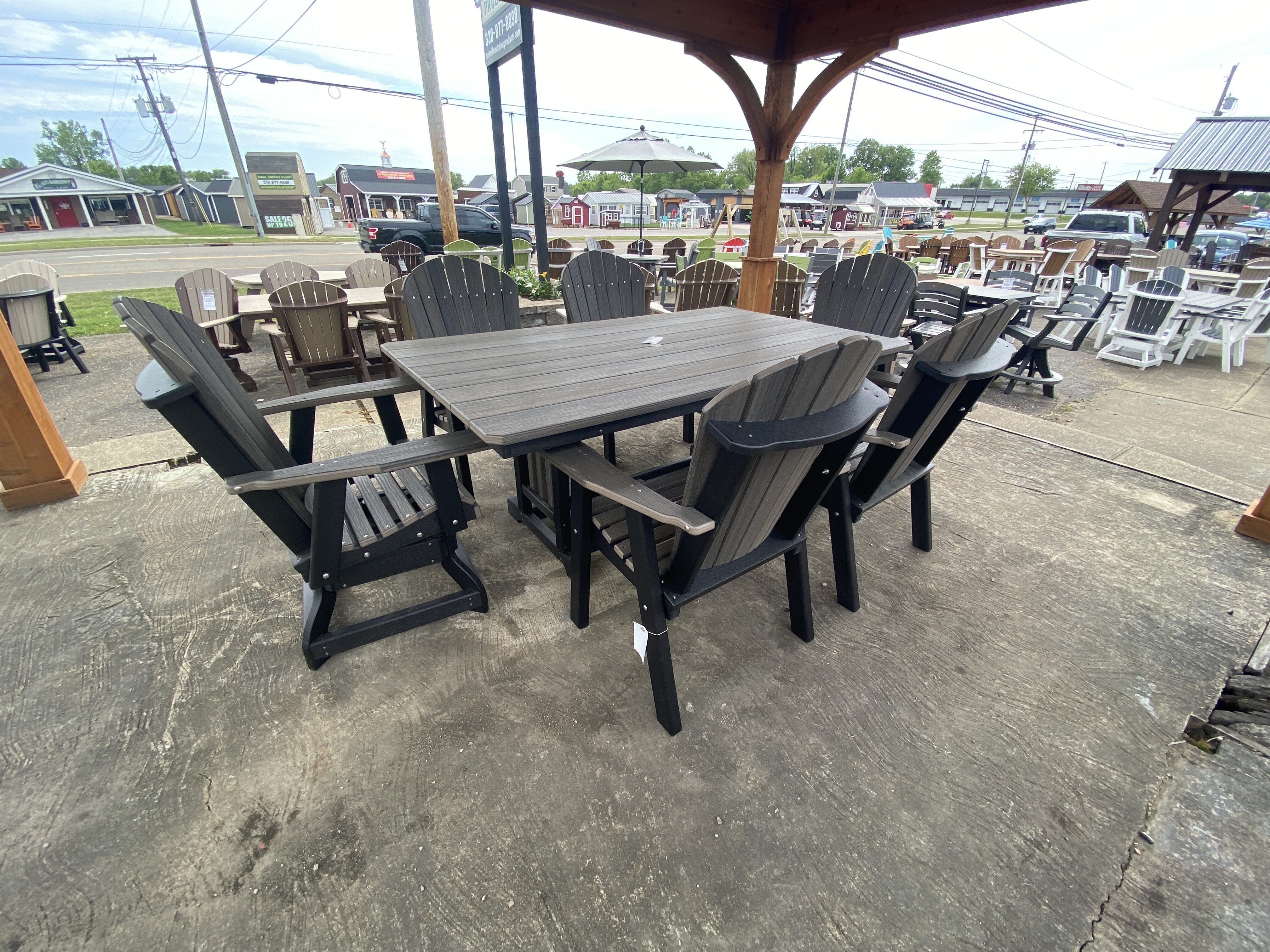 outdoor dining set for six
