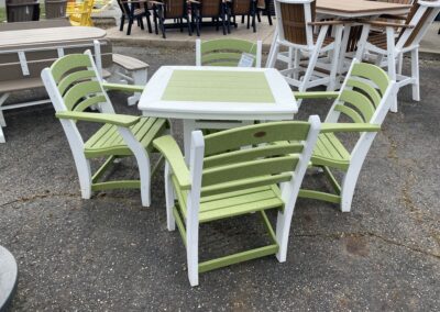 outdoor square dining table set