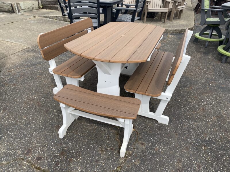 patio dining table with bench