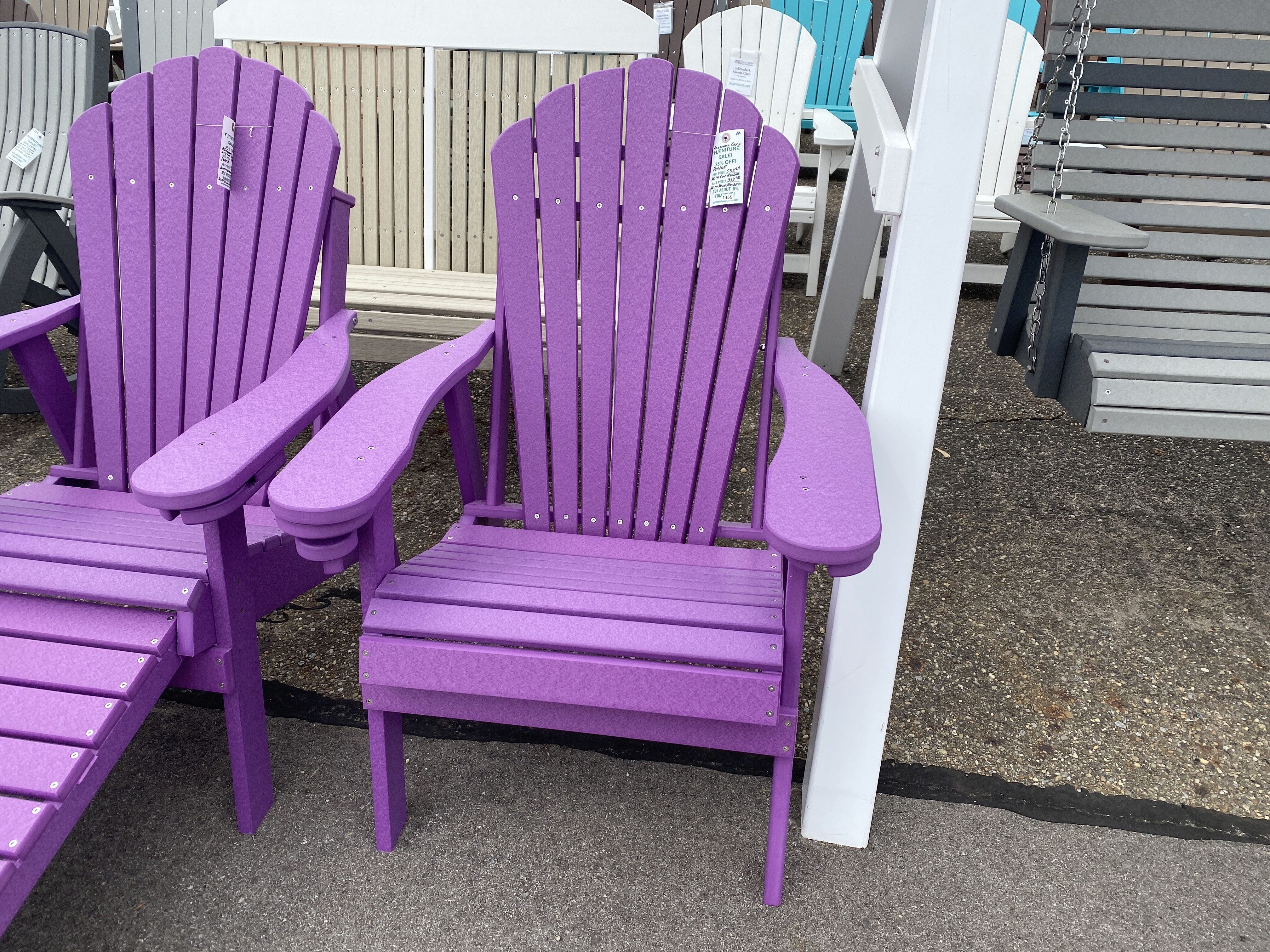 purple outdoor chair