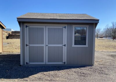 real small shed with small window and floor
