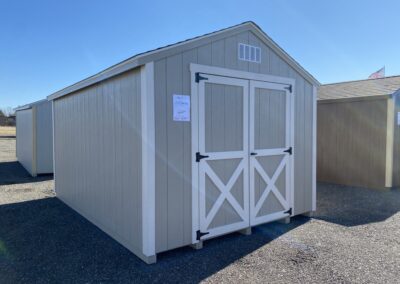 shed with double steel doors