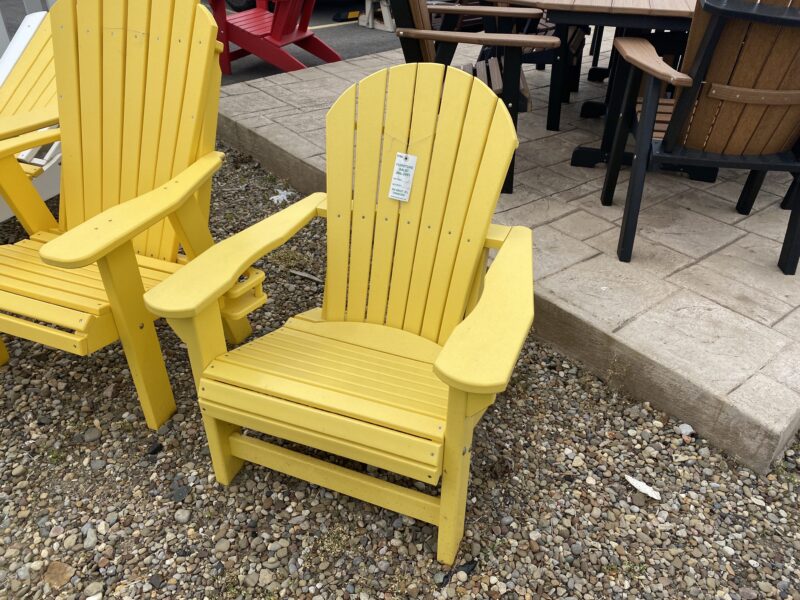 yellow adirondack chair
