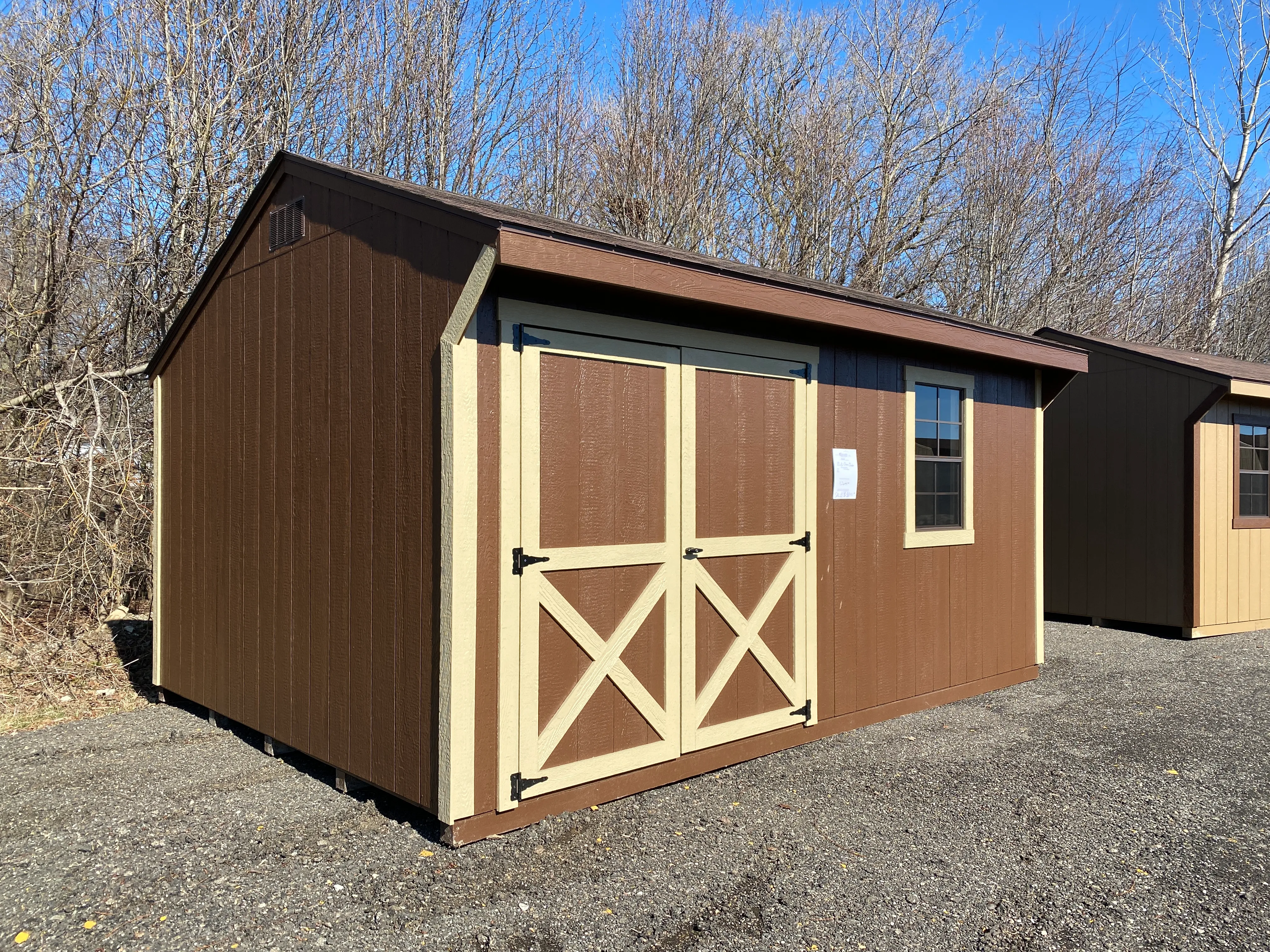 12X16 outdoor shed with windows