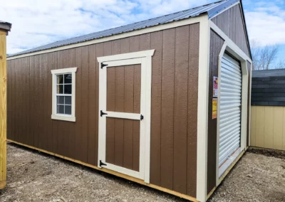 shed with garage door and man door hartville outdoor products