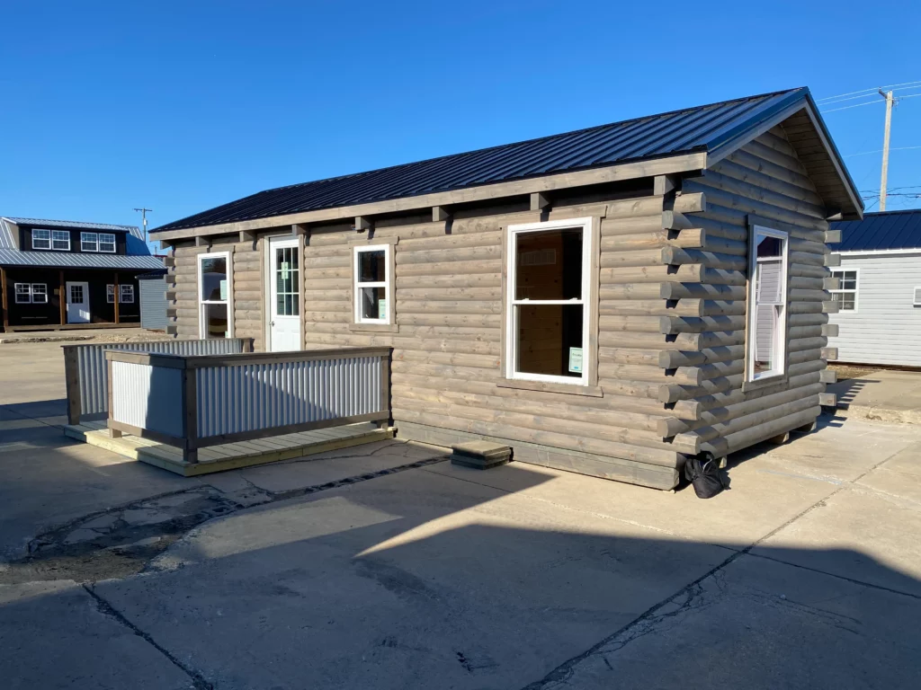 Log cabin with decking hartville outdoor products