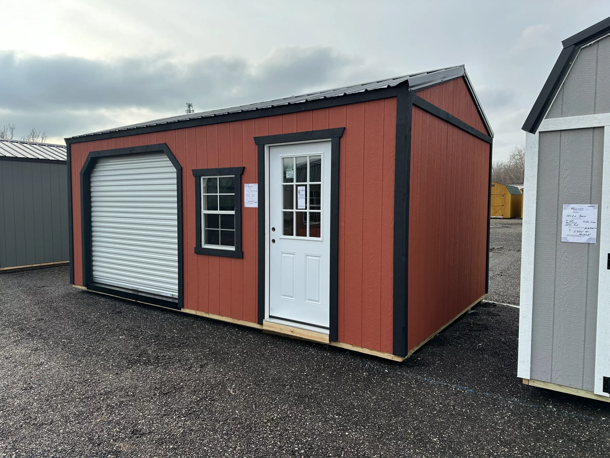 backyard shed with garage door cleveland ohio