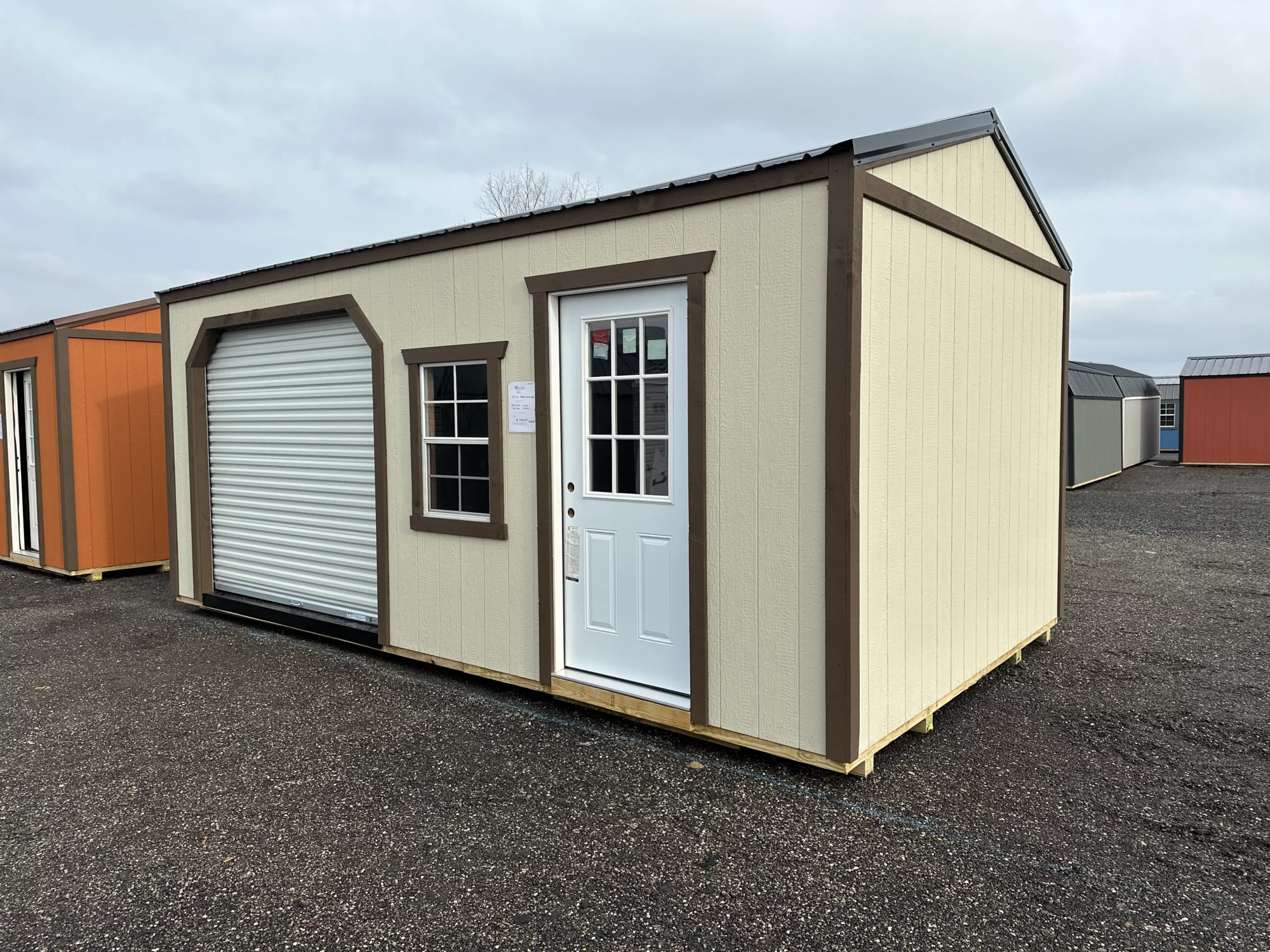 outdoor shed with garage door Akron ohio