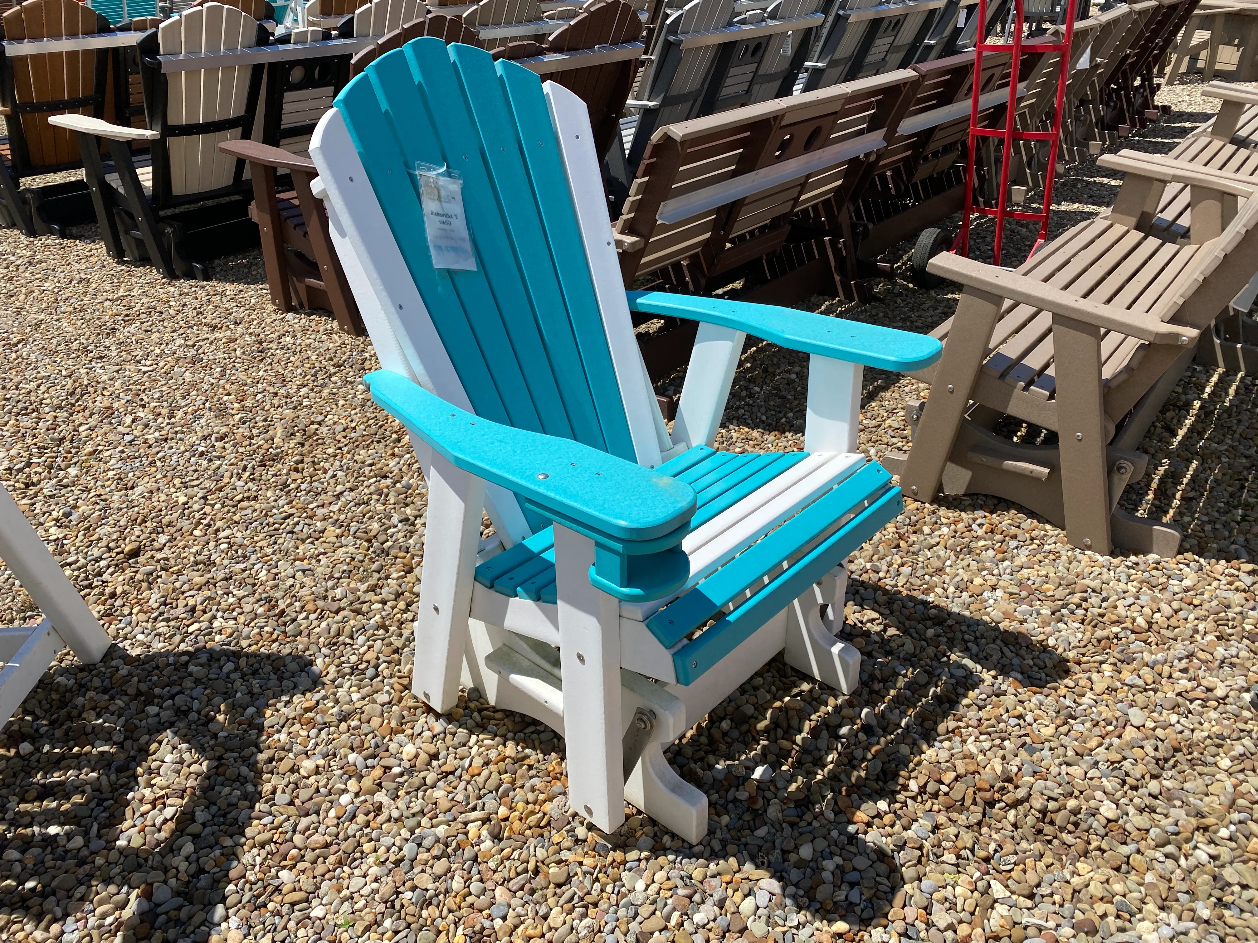 Blue and white chairs hartville outdoor products