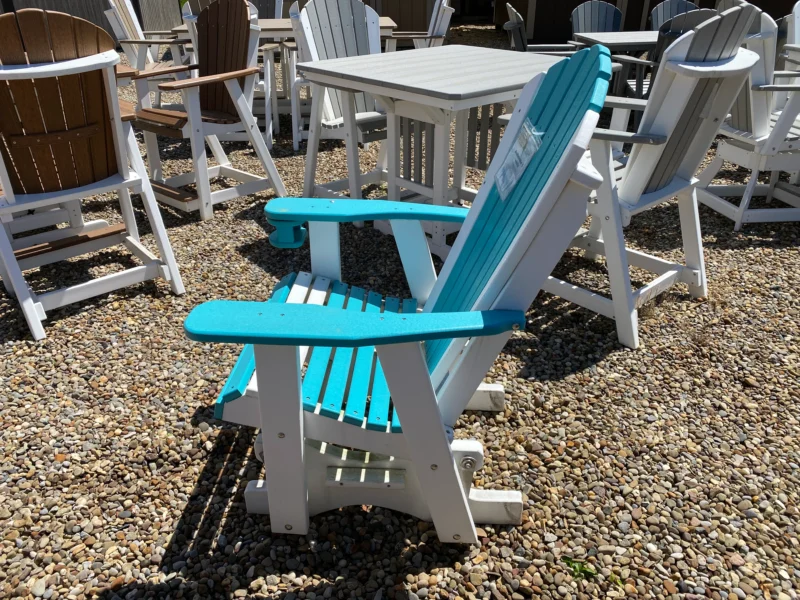 blue and white adirondack glider Cleveland ohio