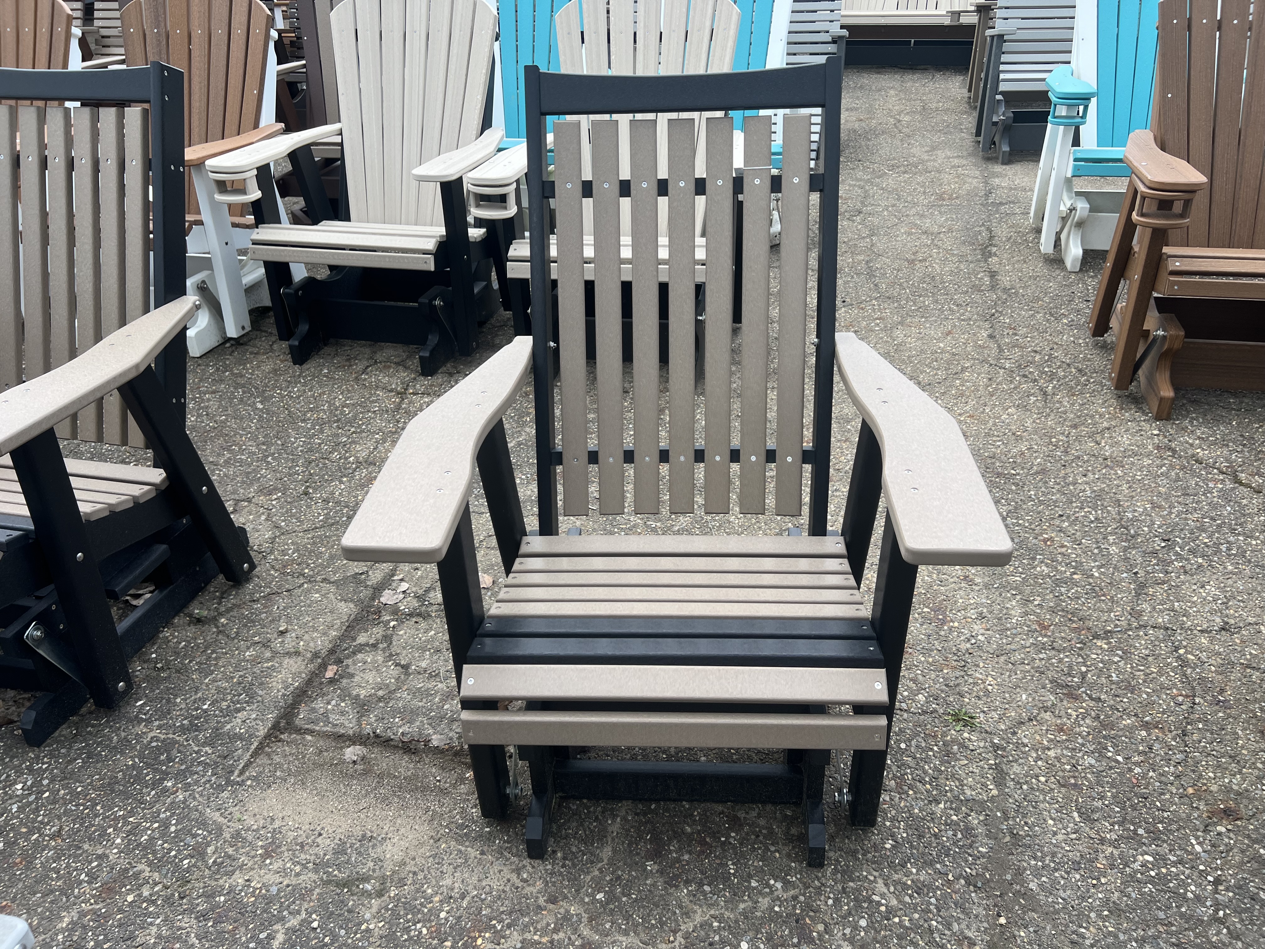 black and white outdoor gliding chair Medina ohio