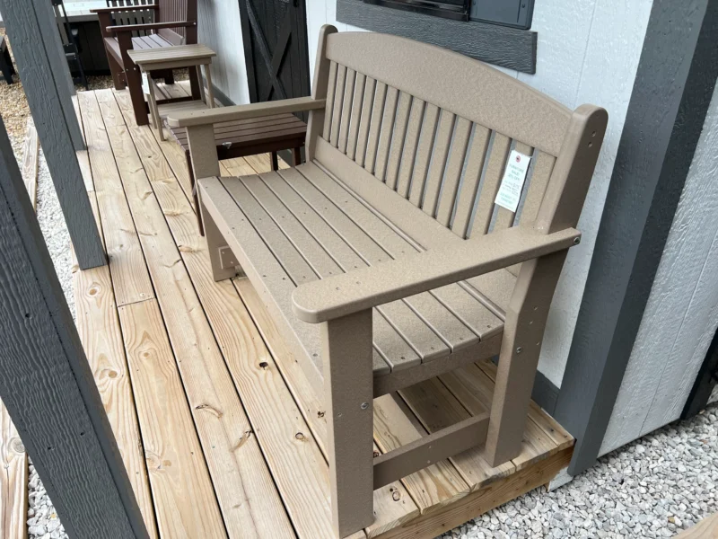 brown garden bench Willoughby ohio