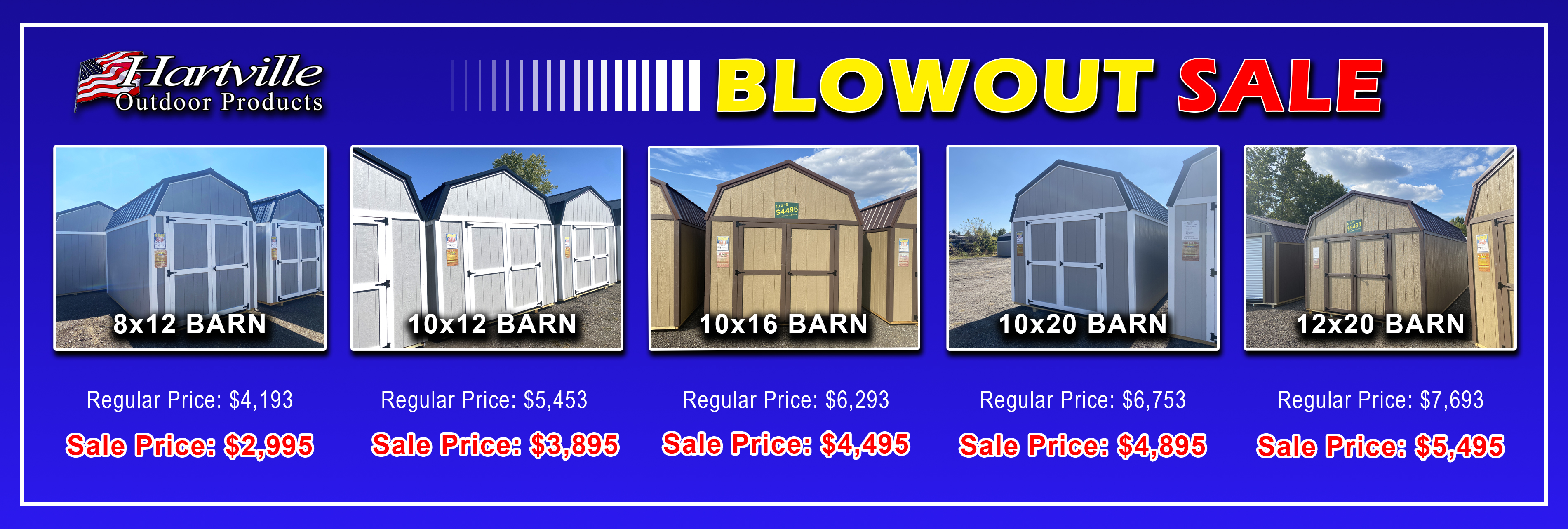 Hartville Outdoor Products Blowout Sale Hero sheds on sale in northeast ohio