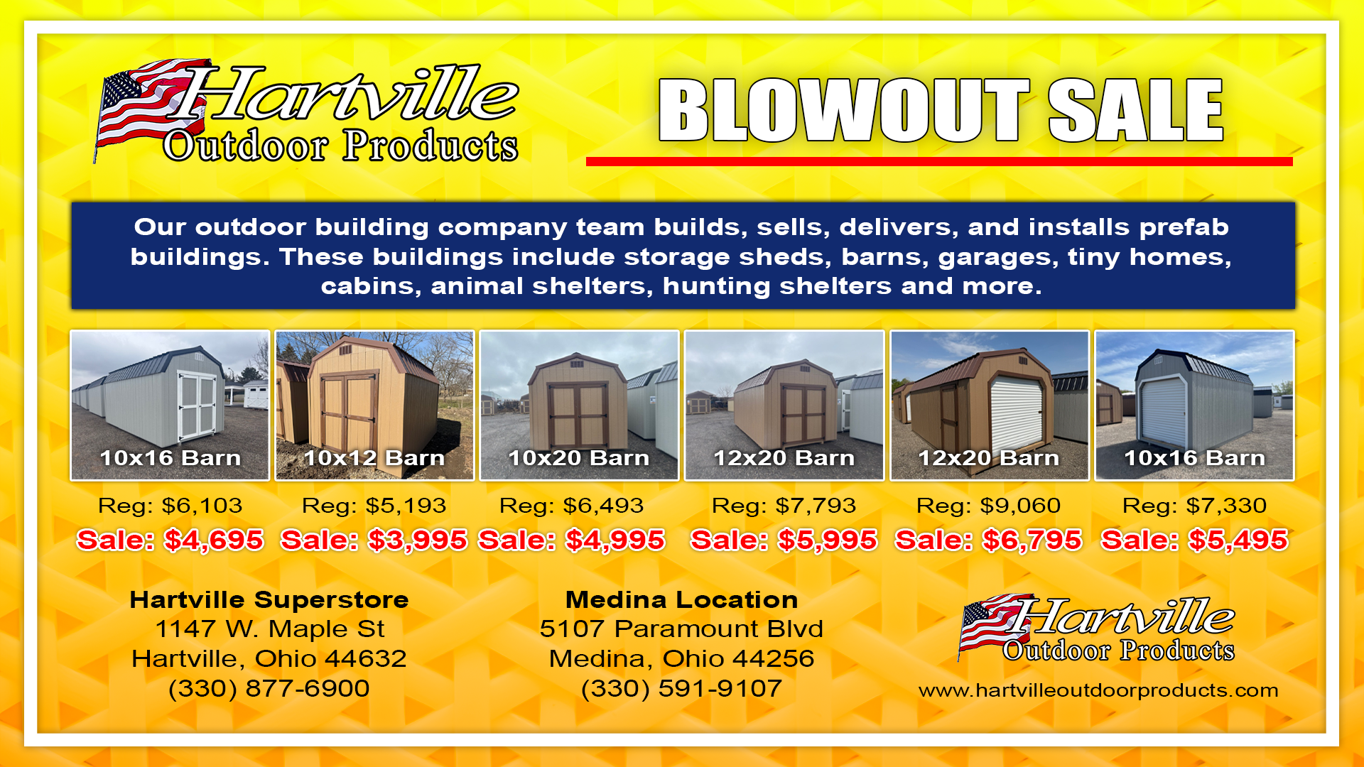 Hartville Outdoor Products Blowout Sale 2026 16x9 v2
